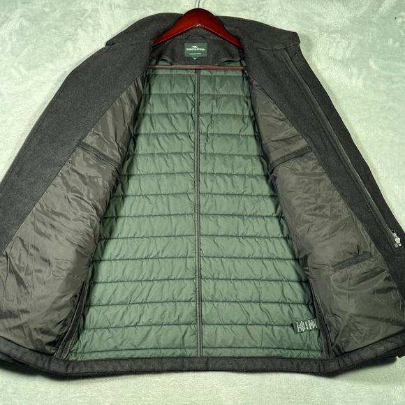 Rodd Gunn Jacket Mens XL Gray Wool Blend Coat Leighton Place Padded Field Puffer - Picture 3 of 10